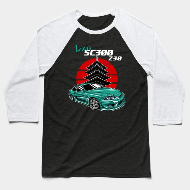 Lexus SC300 Baseball T-Shirt by mirailecs